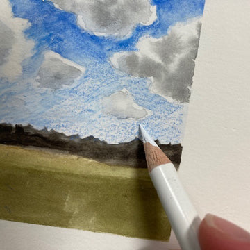 Fixing Watercolour Paintings with Coloured Pencils