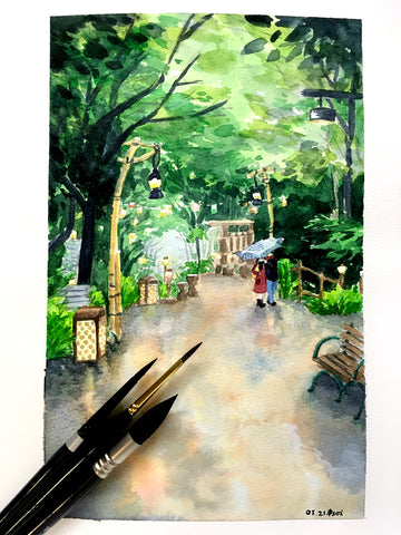 How to Paint a Rainy Day