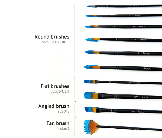 Watercolour Brushes: Set of 10