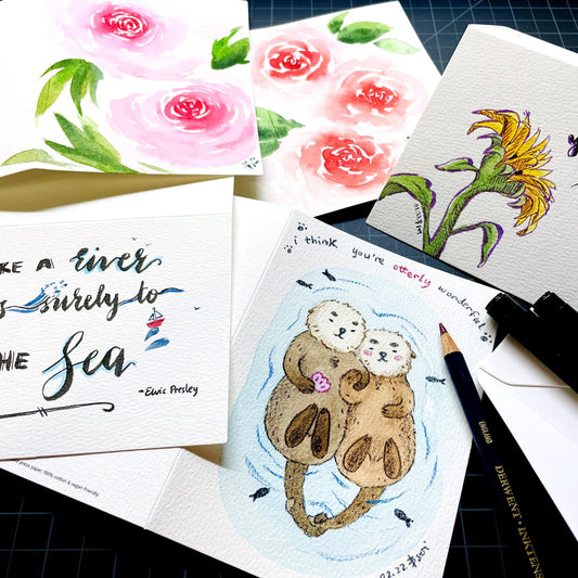 3 Easy Watercolour Valentine's Day Card Ideas