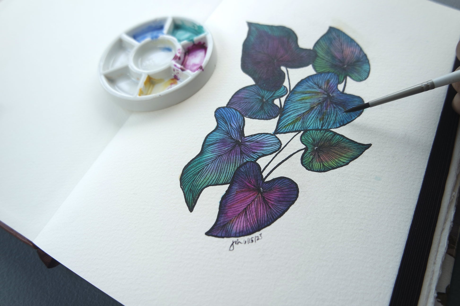 Fixing Watercolour Paintings with Coloured Pencils – Etchr Lab