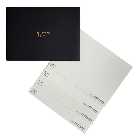 Sketchbook Paper Swatches | Cotton Paper Sketchbook Samples – Etchr Lab