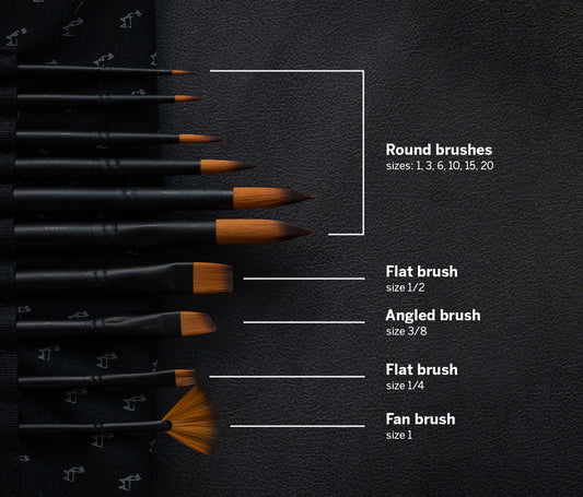 Watercolour Brushes: Set of 10